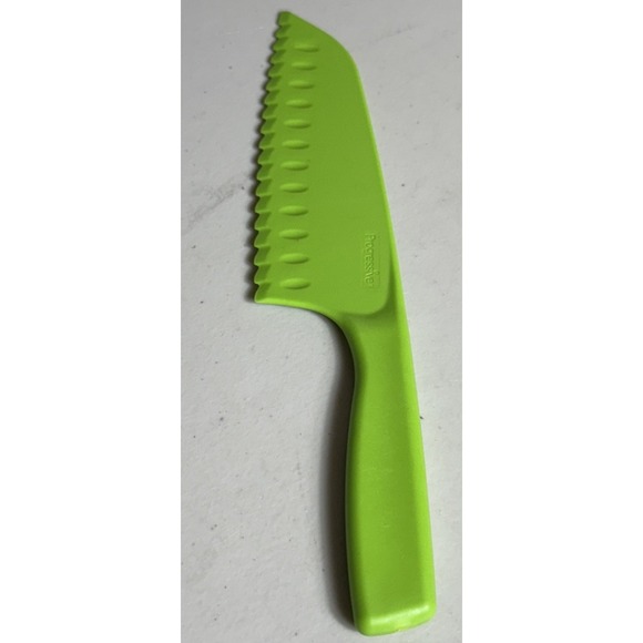Progressive Green Santoku Chef Knife 11" Scalloped Edge with Sheath - Picture 2 of 6